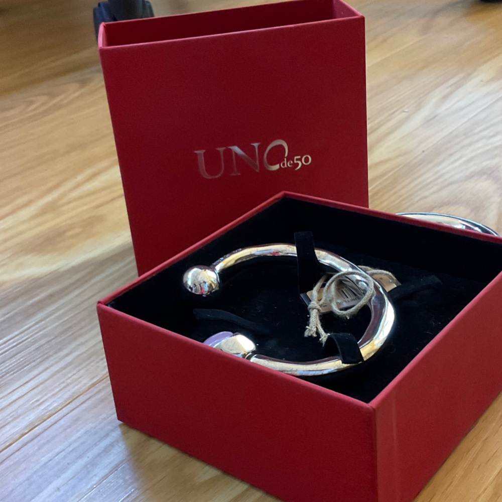UNO de 50 Shiny Silver Bracelet